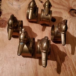 6 Brass napkin Rings